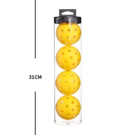 2 Tubes Orange Outdoor Pickleball Balls 4-Pack - Durable 40-Hole Design with Carry Tube(8 balls in total)