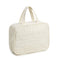 Size M Beige Quilted Hanging Toiletry Bag with Jewelry Organizer - Travel Cosmetic Case(28*12*20)