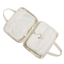 Size L Pink Quilted Hanging Toiletry Bag with Jewelry Organizer - Travel Cosmetic Case(31*12*23)