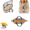 Orange And Grey Lightweight Breathable Mesh Pet Carrier Handbag - Portable Travel Tote for Small Dogs & Cats up to 8kg
