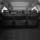 3 Pcs Black Premium Car Back Seat & Trunk Organizer - Multi-Pocket Hanging Storage Bag