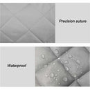 2 Pcs Grey Quilted Sofa Armrest Organizer Caddy - Multi-Pocket Remote Control Holder Bag