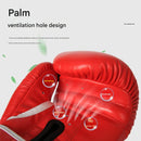 Black And Silver Durable 8oz PU Leather Boxing Gloves - Padded & Ventilated for Training