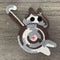 Grey-white-brown Cat Butt Coasters 3-Piece Set - Cute Knitted Drink Coasters for Cat Lovers