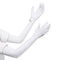 White UV-Protective Cooling Arm Sleeves - Breathable Long Sun Protection Gloves for Summer Cycling