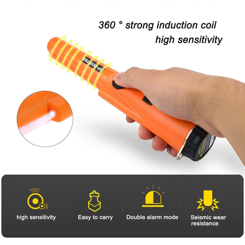 Army Green High-Sensitivity Metal Detector Pinpointer - GP Pointer with Vibration and Audio Alert for Treasure Hunting