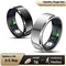 Silver Round 0.84inch Smart Ring with Heart Rate and Sleep Tracking - IP68 Waterproof Fitness Tracker with Step Counter
