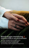 Silver Round 0.84inch Smart Ring with Heart Rate and Sleep Tracking - IP68 Waterproof Fitness Tracker with Step Counter