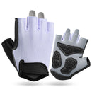XL Purple Women's Summer Cycling Gloves - Breathable Half-Finger Non-Slip Fitness Training Gloves for Weightlifting