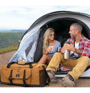 Black Dry Wet Separation Gym Bag - Yoga Fitness Travel Duffel - Shoe Compartment