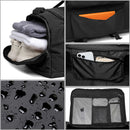 Black Dry Wet Separation Gym Bag - Yoga Fitness Travel Duffel - Shoe Compartment
