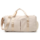 Beige Dry Wet Separation Gym Bag - Women's Large Capacity - Training & Travel