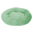 Green 50cm Cozy Round Pet Bed - Plush Cat & Dog Bed with Non-Slip Base, Machine Washable