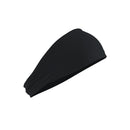 Black 5-Pack Wide Sports Headbands for Women - Non-Slip Yoga Headwraps with Sweat-Wicking Fabric (88% Nylon+12% Spandex)