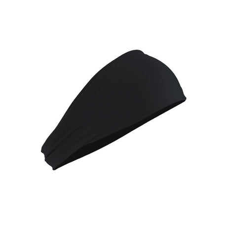 Black 5-Pack Wide Sports Headbands for Women - Non-Slip Yoga Headwraps with Sweat-Wicking Fabric (88% Nylon+12% Spandex)