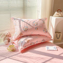 Yu Beauty - Pink 100% Cotton Pillowcase Set (Pack of 2) - Breathable Standard Size 48x74cm Pure Cotton Pillow Covers