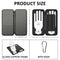 Grey Golf Glove Bag with Dual Glove Support Frame & Hook - Convenient Storage for Tees, Ball Markers and Golf Accessories