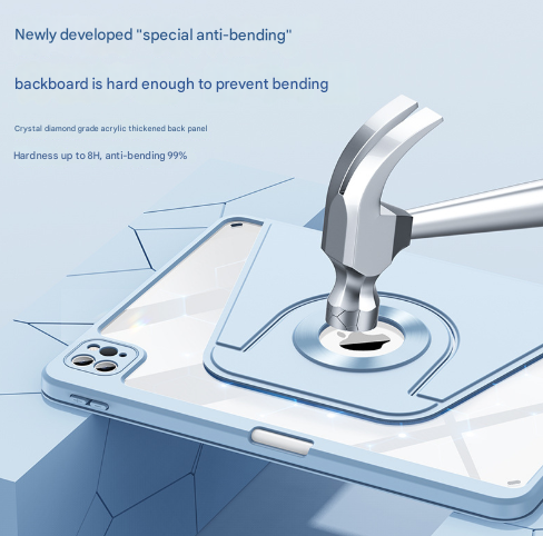 Black 360 Rotating Protective Case for iPad Air 5/4 & Pro 11 (2018-2022) with Pencil Holder