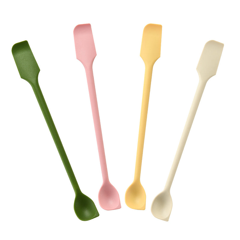 12-Piece Double-Ended Silicone Spatula & Jar Scraper Set - 4 Colors (Yellow, Green, Pink, White)