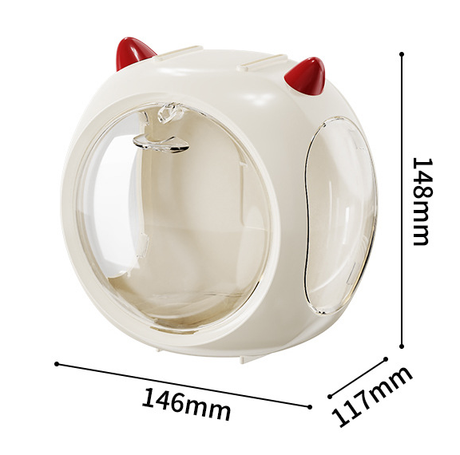 2PCS White Cute Magnetic Display Case - Dustproof 'Space Capsule' Box for Figures & Collectibles