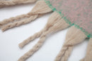 Orange Plush Gradient Winter Scarf Shawl - Thick Textured Circle Yarn with Chunky Tassels - 185cm x 40cm