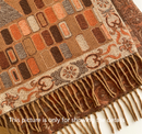 Blue Bohemian Paisley Print Scarf - Large Lightweight Shawl Wrap - 200cm x 65cm