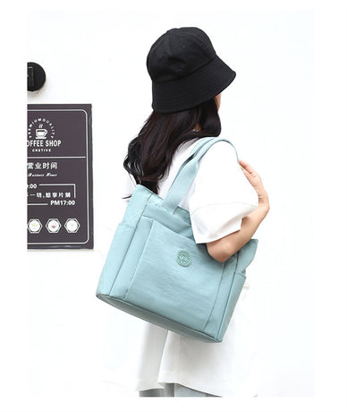 Modern Aqua blue Shoulder Bag with Multiple Pockets - Perfect for Work