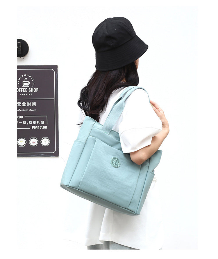 Modern Aqua blue Shoulder Bag with Multiple Pockets - Perfect for Work