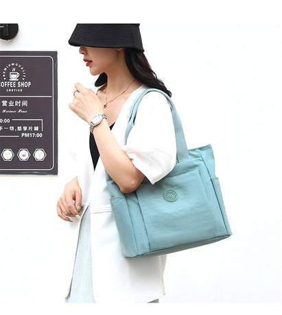 Modern Aqua blue Shoulder Bag with Multiple Pockets - Perfect for Work
