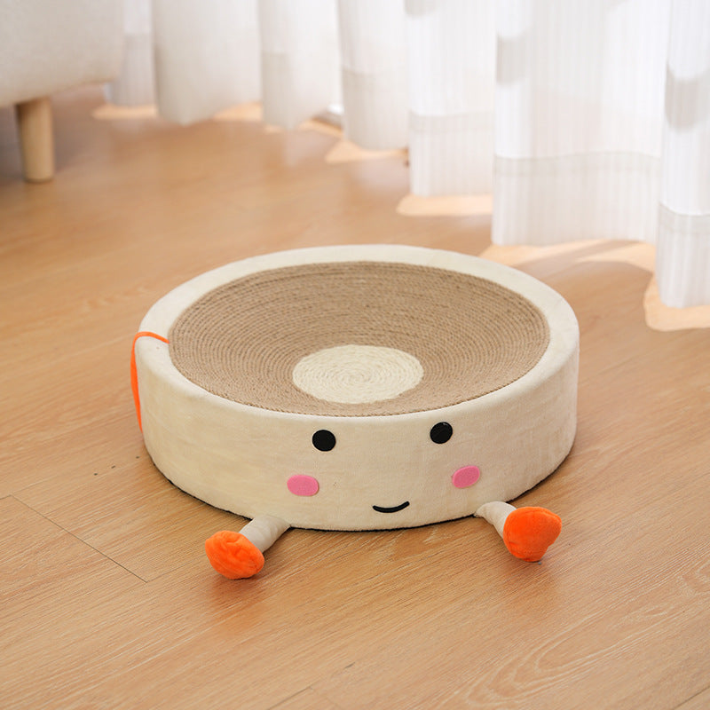 Adorable Chibi Maruko Cat Scratching Post and Lounger - 41cm Cat Claw Proof Basin