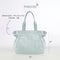 Water-Resistant Tote Bag with Drawstring Side-Cinch and Snap Closure - 18L Capacity Light Blue
