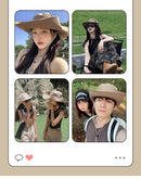 Water-Repellent Wide-Brim Bucket Hat with Adjustable Chin Strap - Sun Protection Green