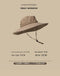 Water-Repellent Wide-Brim Bucket Hat with Adjustable Chin Strap - Sun Protection Khaki