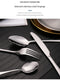 6-Piece Portable Stainless Steel Cutlery Set with Plate and Bag - Gold, Great for Camping and Travel (Chopsticks)