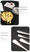 6-Piece Portable Stainless Steel Cutlery Set with Plate and Bag - Silver, Great for Camping and Travel (Teaspoon)