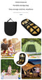 6-Piece Portable Stainless Steel Cutlery Set with Plate and Bag - Silver, Great for Camping and Travel (Teaspoon)