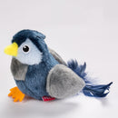 Interactive Plush Cat Toy - Lifelike Bird with Chirping Sounds and Feathers,Purple Gray