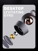 Desktop Levitating Gyro,Magnetic Floating Desk Toy for Stress Relief, Elegant Design-black