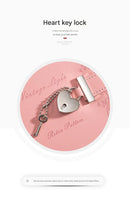 Heart Lock Diary with Key - Vintage Style Journal, Red PU Leather, Secure and Elegant