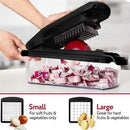 18-Piece Multi-Function Vegetable Chopper, Rotary Grater, Spiralizer and Slicer for Home Kitchen (White and green)