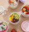 Purple Double Layer Salad Cup with Fork - Leak-proof Fruit Container, Drain Design, Portable Oatmeal and Picnic Jar