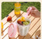 Green Double Layer Salad Cup with Fork - Leak-proof Fruit Container, Drain Design, Portable Oatmeal and Picnic Jar