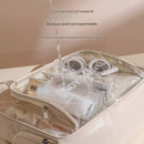 Waterproof beach bag with wet and dry separation, gym and swim storage bag, toiletries and cosmetic bag for swimsuits and goggles (Beige has shoe compartment)