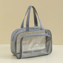 Waterproof beach bag with wet and dry separation, gym and swim storage bag, toiletries and cosmetic bag for swimsuits and goggles (Gray has no shoe compartment)