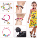 Unicorn DIY Beaded Bracelet Kit for Kids - Red Crystal Beads and Charms Jewelry Set with Gift Box