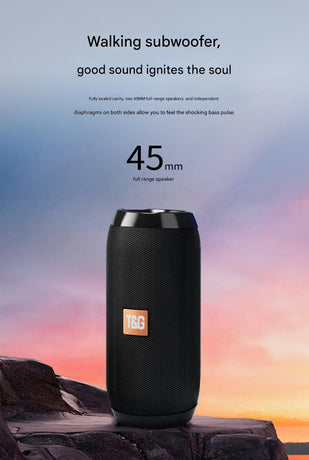 Blue Portable Bluetooth Speaker - HiFi 360 Degree Audio Wireless Mini Speaker, Support Hands-free Calling