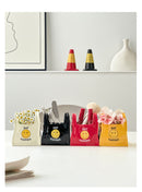 Yellow Ceramic Desktop Organizer - Cute Hand Shaped Pencil Holder and Makeup Brush Storage for Home and Office