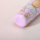 304 Stainless Steel Insulated Tumbler,Cartoon Design Portable Straw Cup for Home and Office(Off-white)