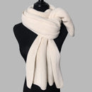 Beige Imitation Cashmere Solid Scarf - Warm Winter Shawl for Men and Women