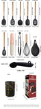 Bamboo Leaf Green 12-Piece Silicone Cooking Utensil Set - Non-Stick Food-Grade Kitchen Tools with Holder